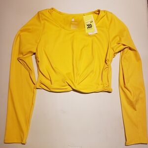 All in Motion Yellow Long Sleeve Swim Tee